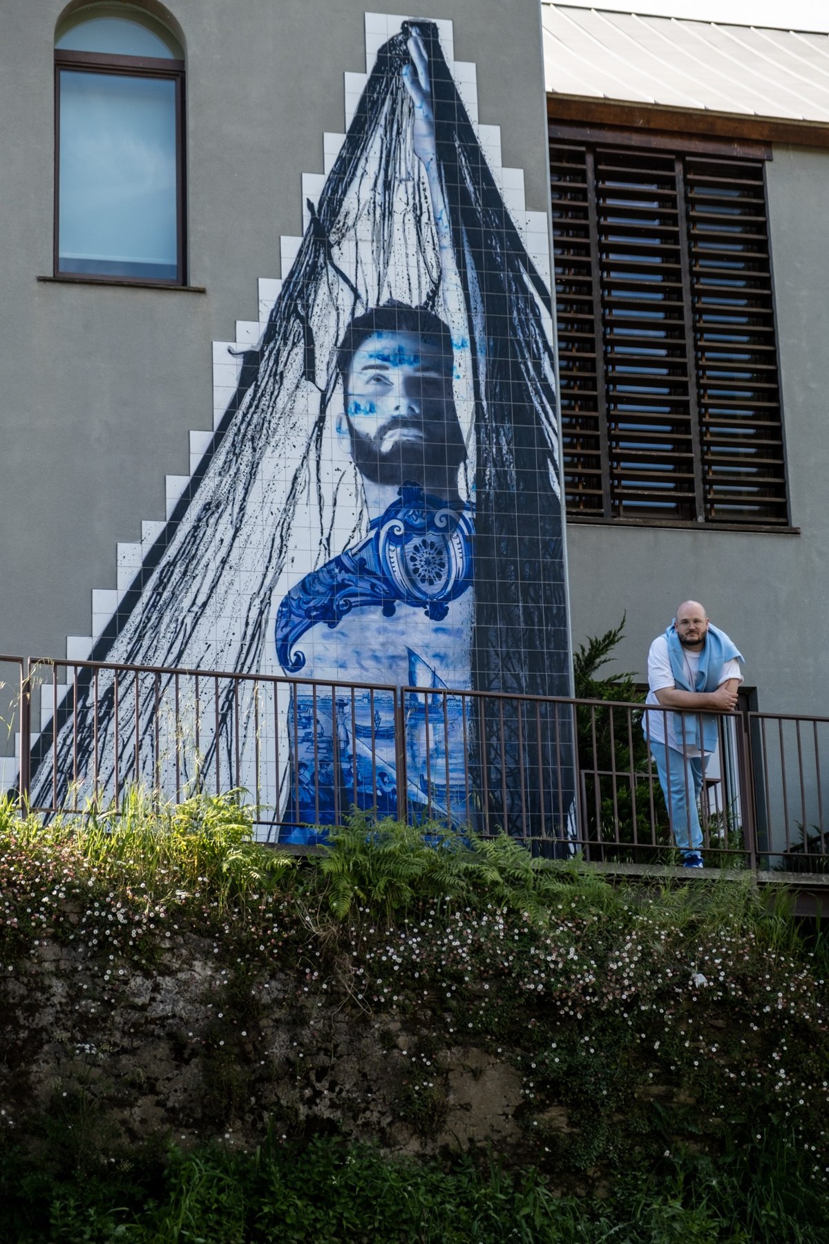 The fisherman mural by O Gringo, Ovar — photograph 1